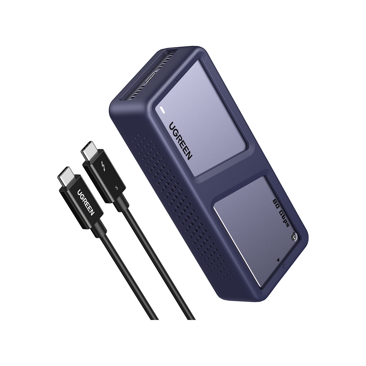UGREEN 80Gbps M.2 NVMe SSD Enclosure with Cooling Fan – UGREEN