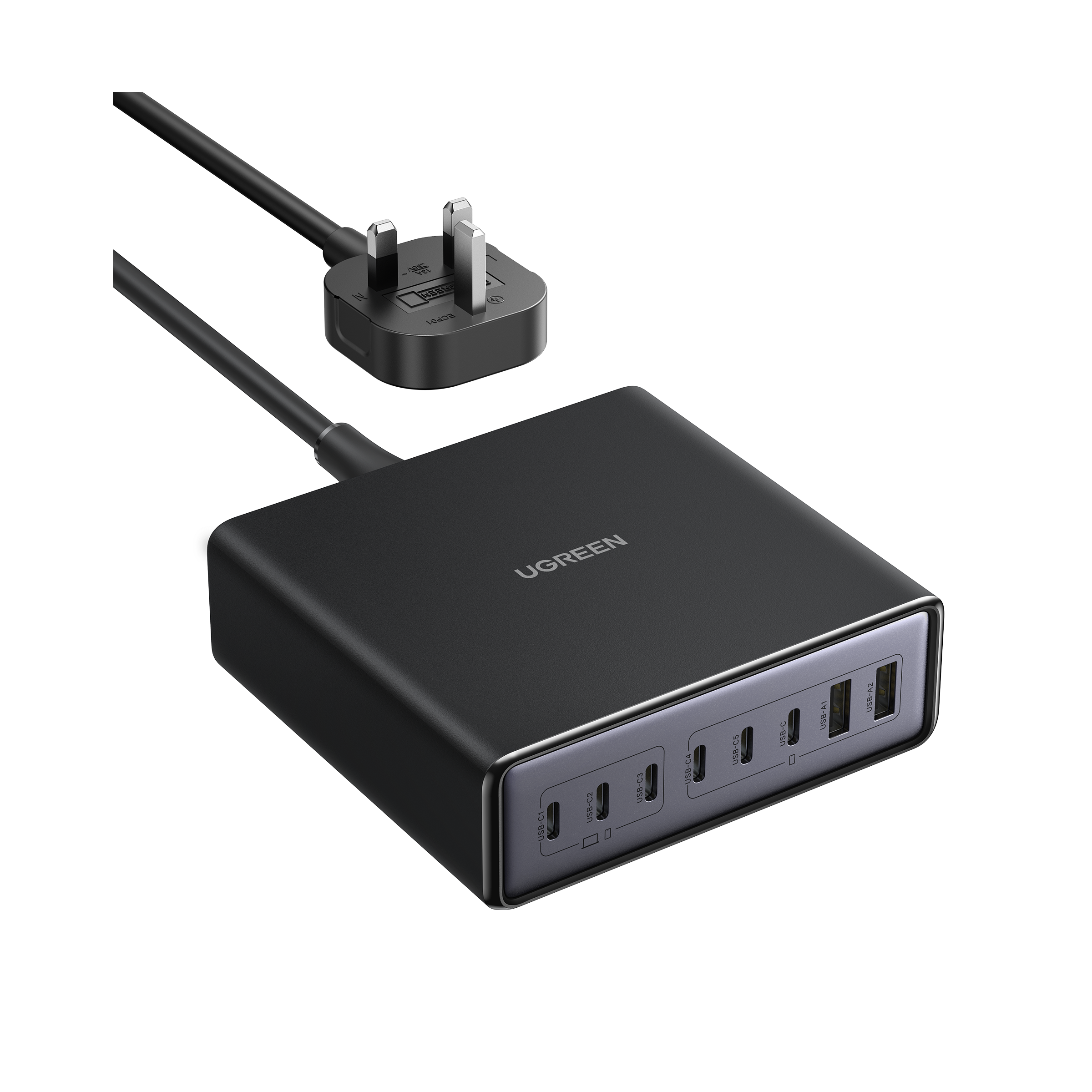 UGREEN UGREEN GaN 200W Desktop Charger (6-Port) Laptop-oplader UGREEN UGREEN GaN 200W Desktop Charger (6-Port) Laptop-oplader