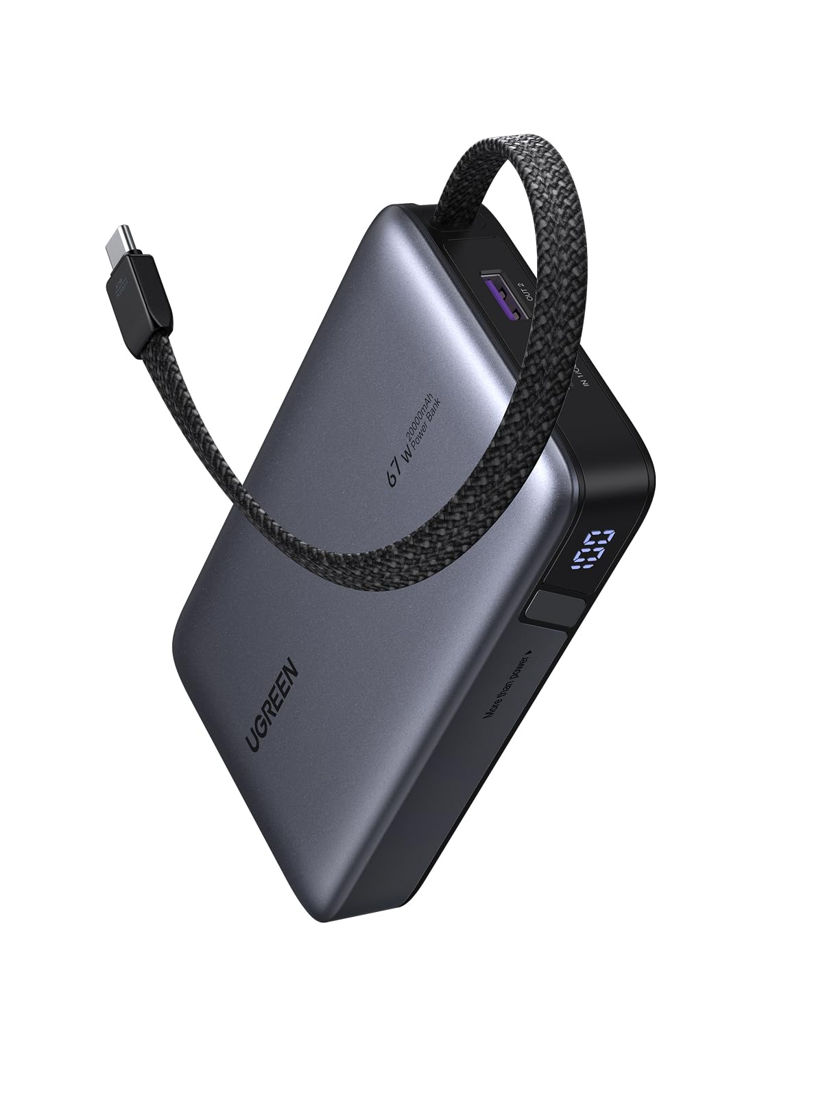 UGREEN Nexode Power Bank 20000mAh 67W with Built-in USB-C Cable