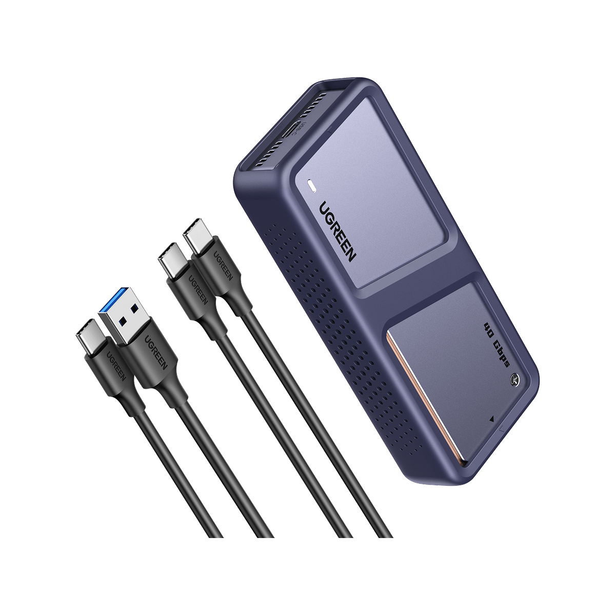 UGREEN 40Gbps M.2 NVMe Enclosure with Cooling Fan – UGREEN