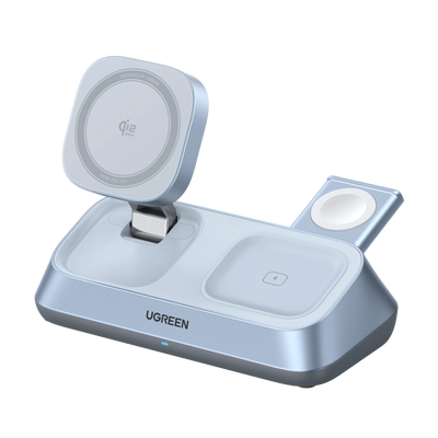 UGREEN MagFlow 3-in-1 Magnetic Wireless Charger (Qi2 25W, MagSafe-Compatible)