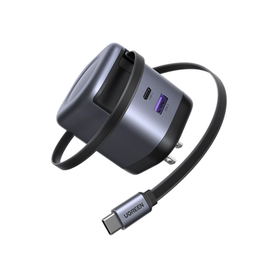 UGREEN Nexode 65W Charger with Retractable USB-C Cable