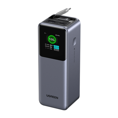 UGREEN Nexode Power Bank 20000mAh 165W with Retractable USB-C Cable