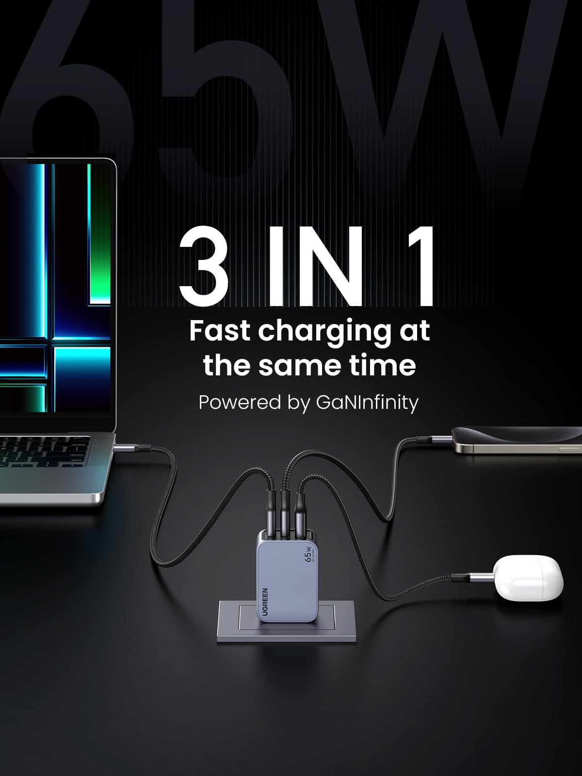 160W 6-Port GaN USB C Wall Charger, Portable Fast Charging Station for  MacBook Pro/Air, iPad Pro, iPhone 14/13/Mini/Pro/13Pro Max/12, Galaxy Note