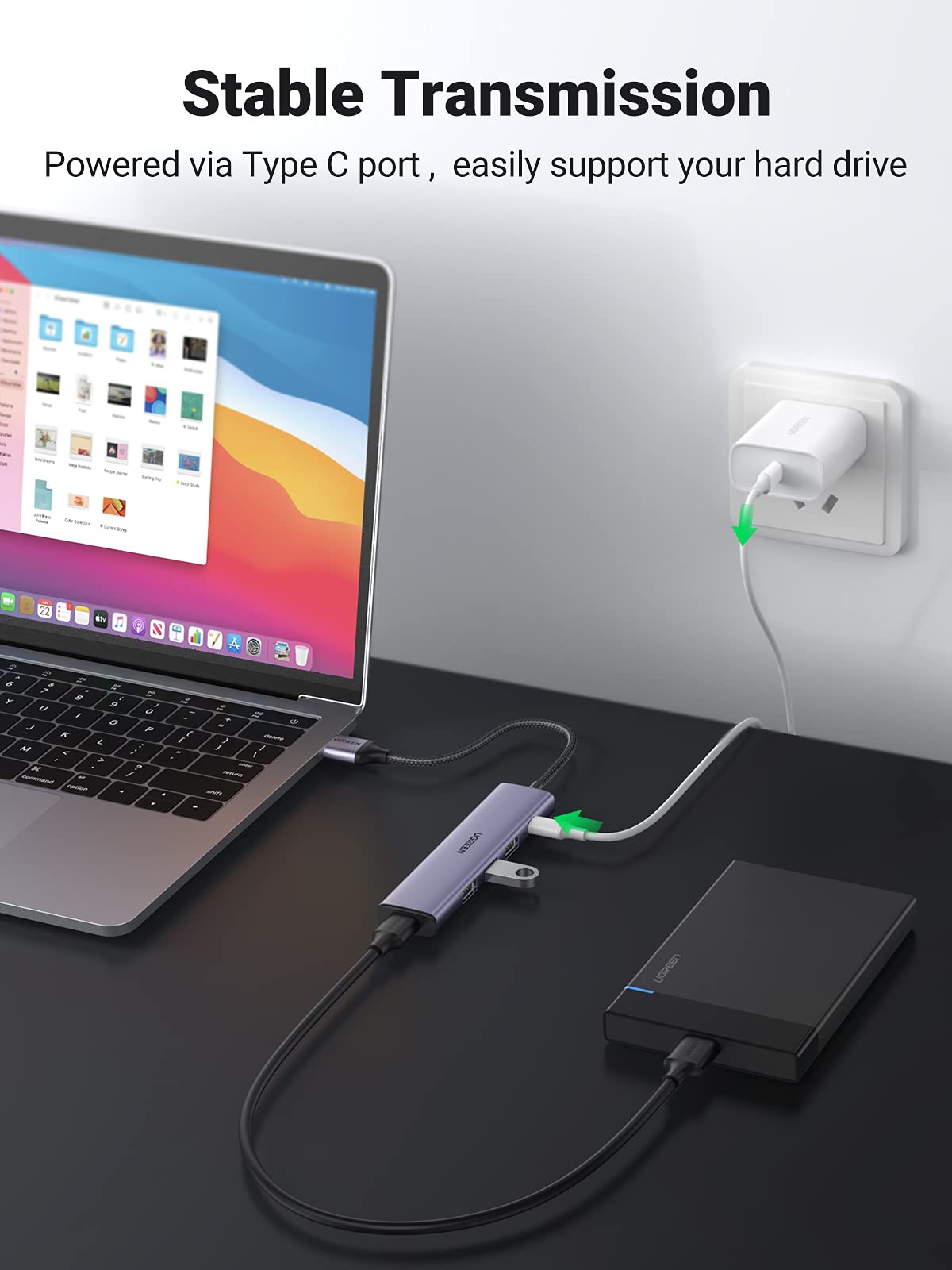 USBグリーン4 ugreen-4-ports-usb-c-hub-