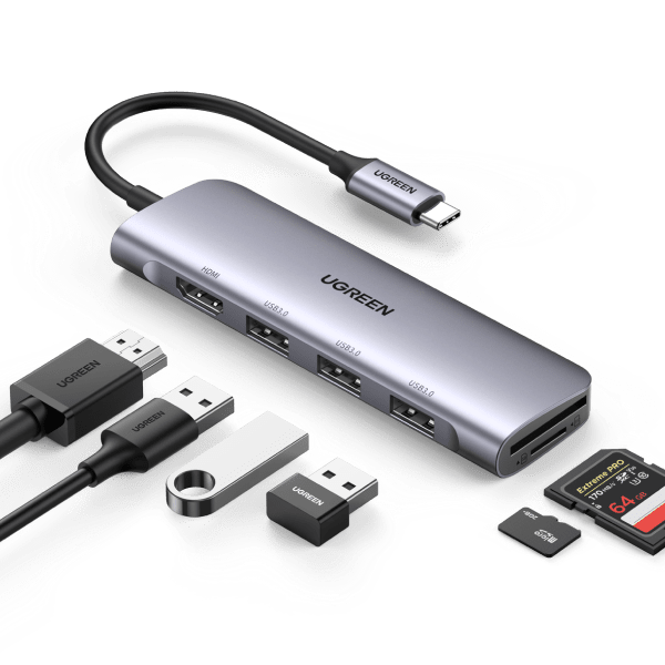 Adaptateur USB-C vers HDMI 4K, 3D, PD3.0 - 100W, USB-C 2.0