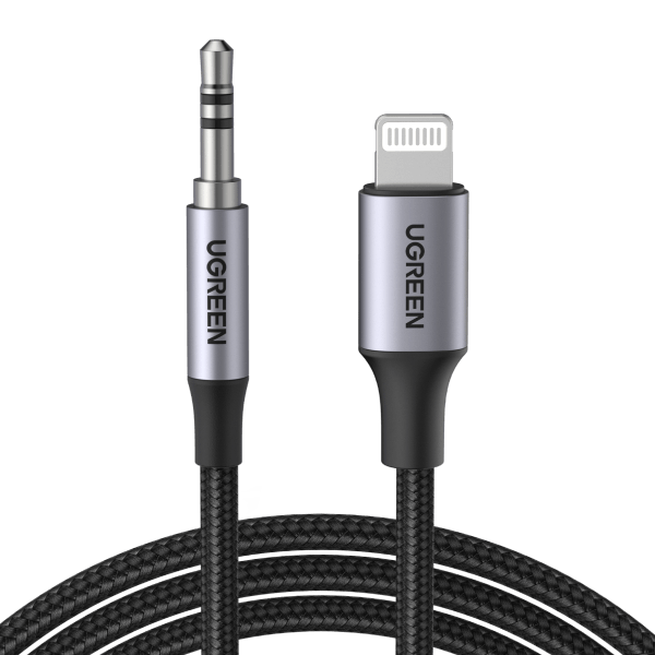 UGREEN Cable auxiliar para iPhone Aux a Lightning para adaptador de  automóvil, certificado MFi Lightning de 0.138 in, conector de audio macho