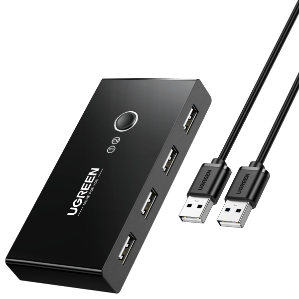 Switch Commutateur USB 3.0 Ugreen KVM 4 Ports pour 2 PC USB KVM 2