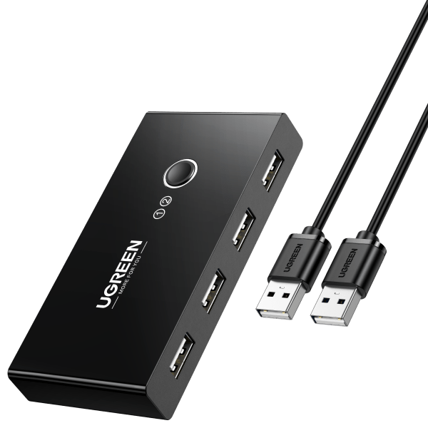 Ugreen USB 2.0 Switch, 2 In 4 Output USB KVM Switch – UGREEN