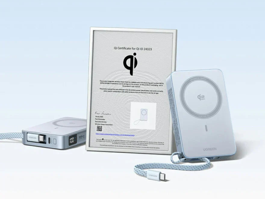 يوجرين تُطلق أول باور بانك في العالم معتمد بمعيار Qi 2.2: شحن لاسلكي مغناطيسي بقوة 25 واط
