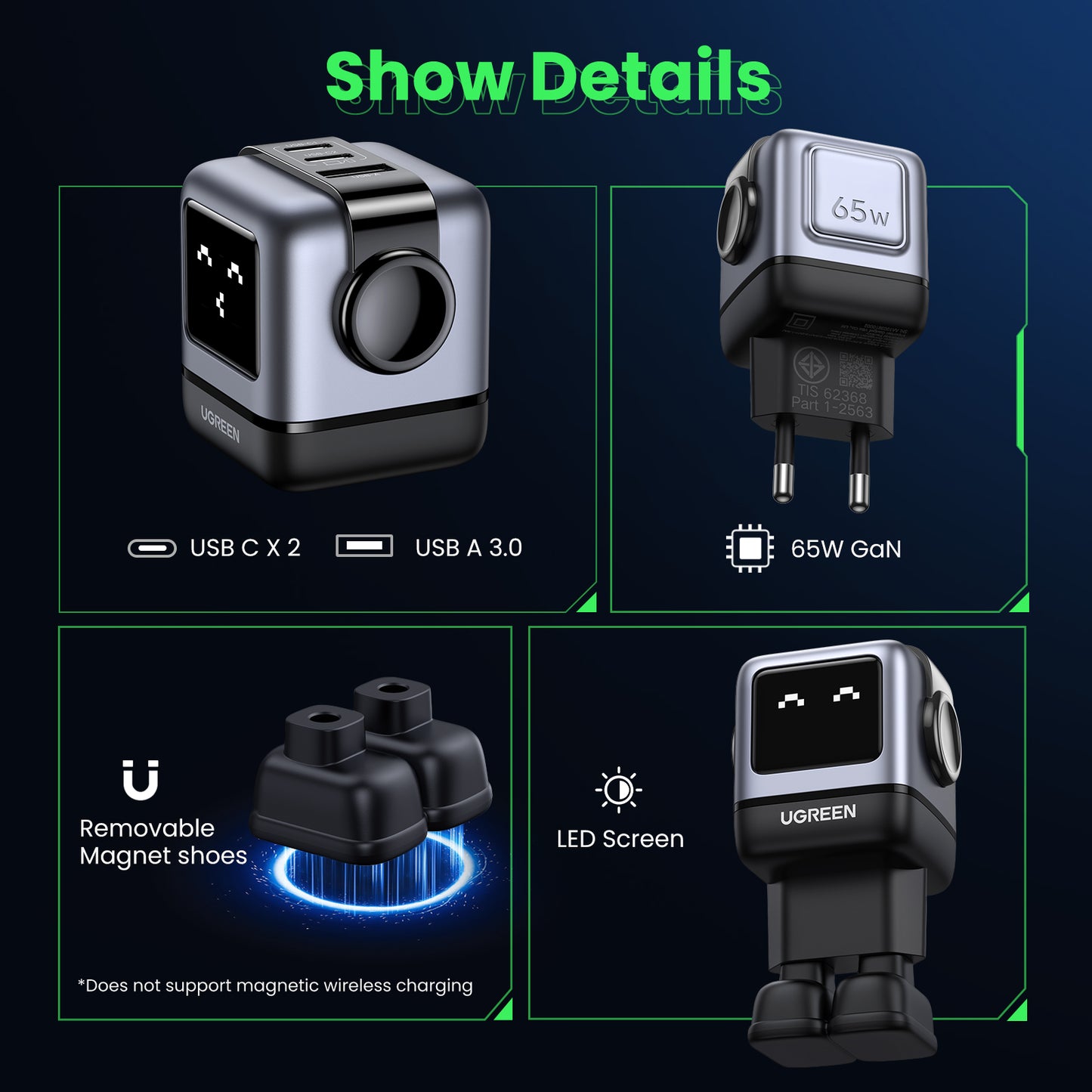 UGREEN Uno หัวชาร์จ 65W