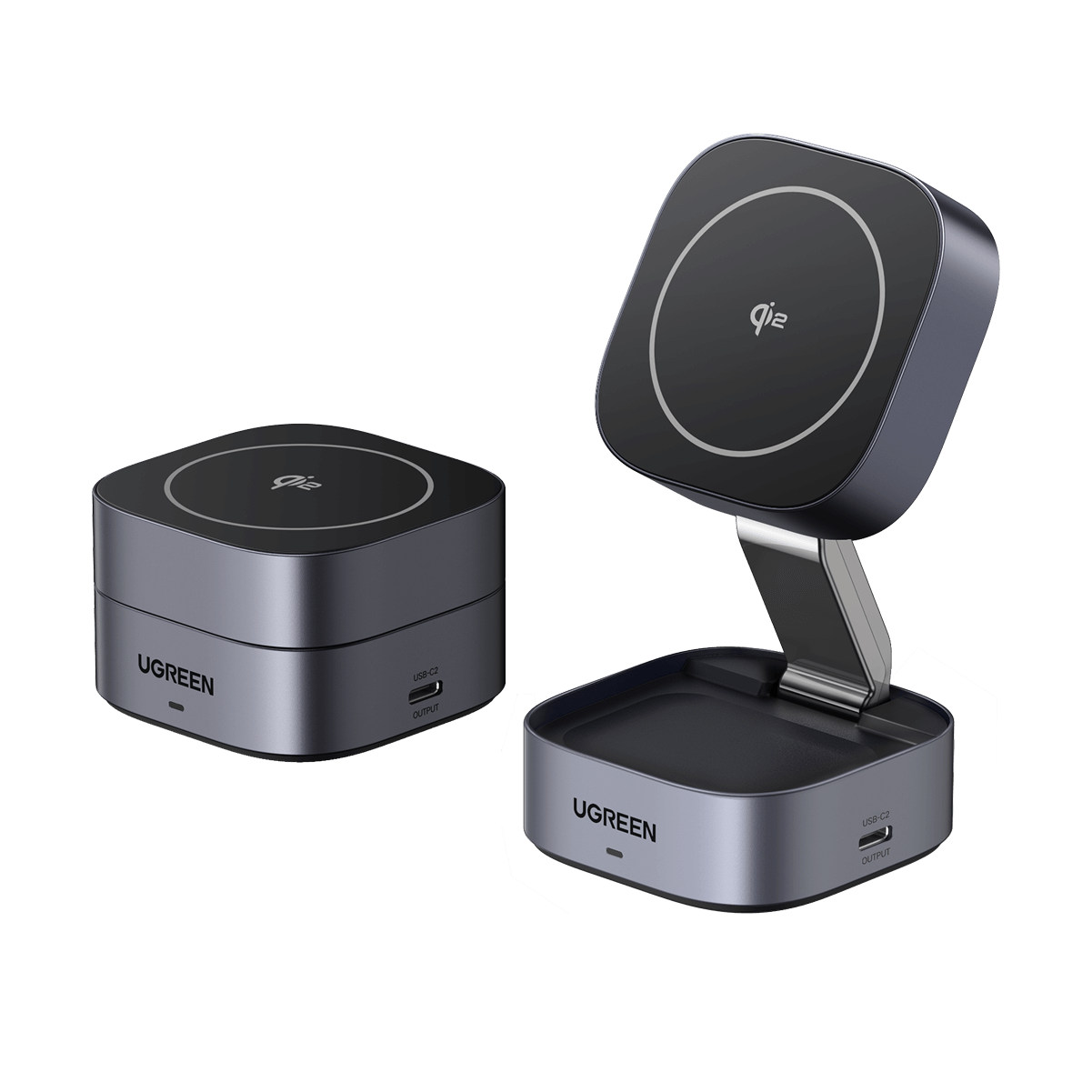 UGREEN MagFlow 2-in-1 Magnetic Wireless Charger 15W