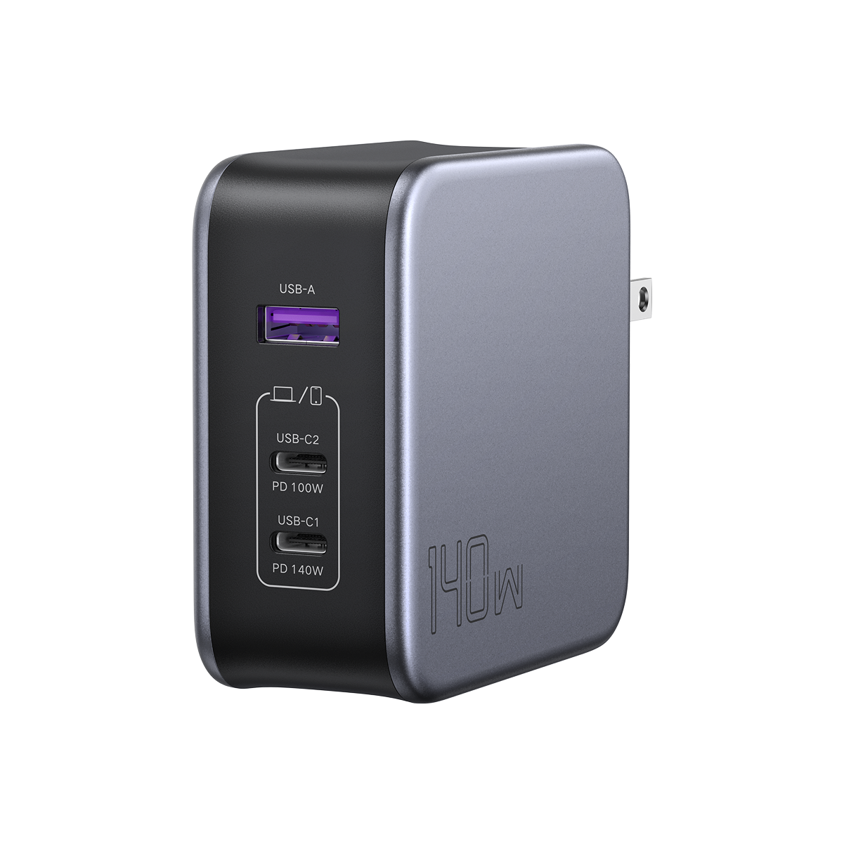 UGREEN Nexode 140W 3-Port GaN Charger with Retractable USB-C Cable