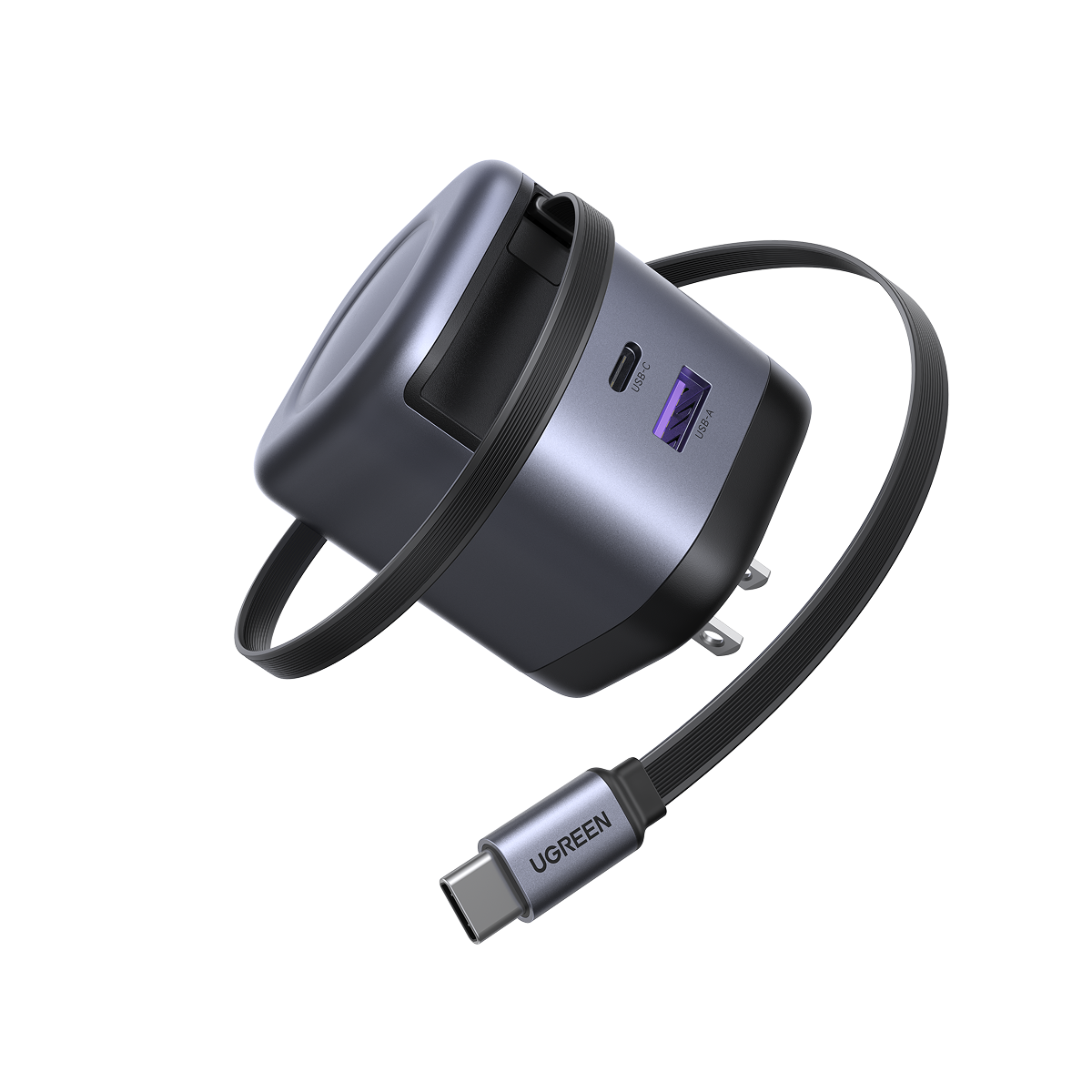 UGREEN Nexode 65W Charger with Retractable USB-C Cable