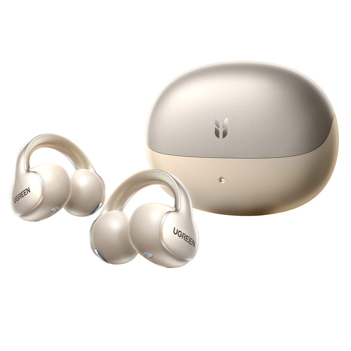 UGREEN ClipBuds Pro2 Wireless Earbuds AI Translator 46H Long Play Time Earphones Champagne Gold