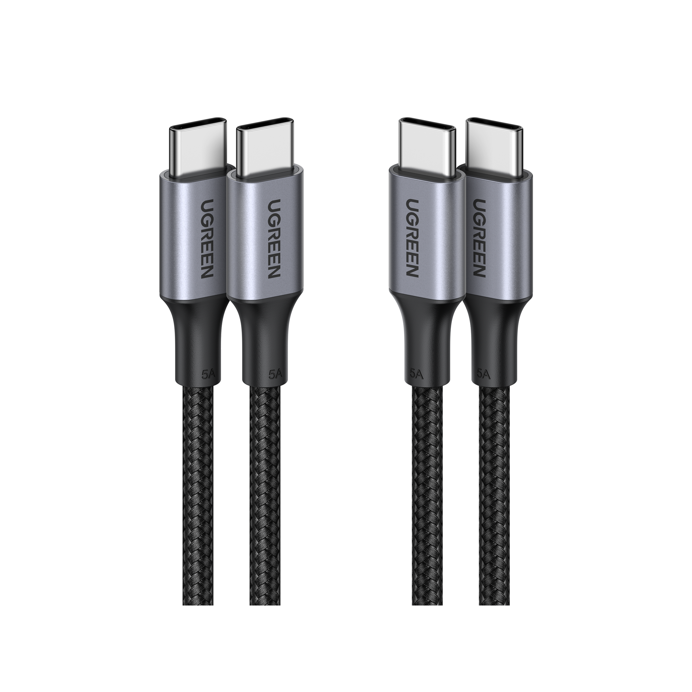 UGREEN 2 Pack USB C to USB C Charger Cable 100W Power Delivery - 0.5m
