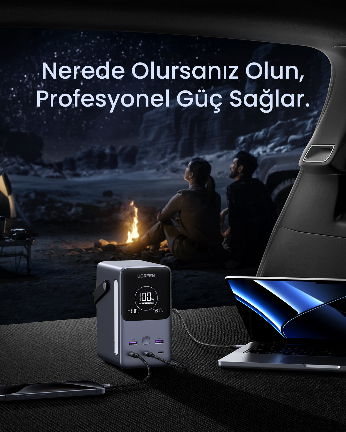 UGREEN Nexode Pro Taşınabilir Güç İstasyonu 48000mAh 300W (Akıllı
