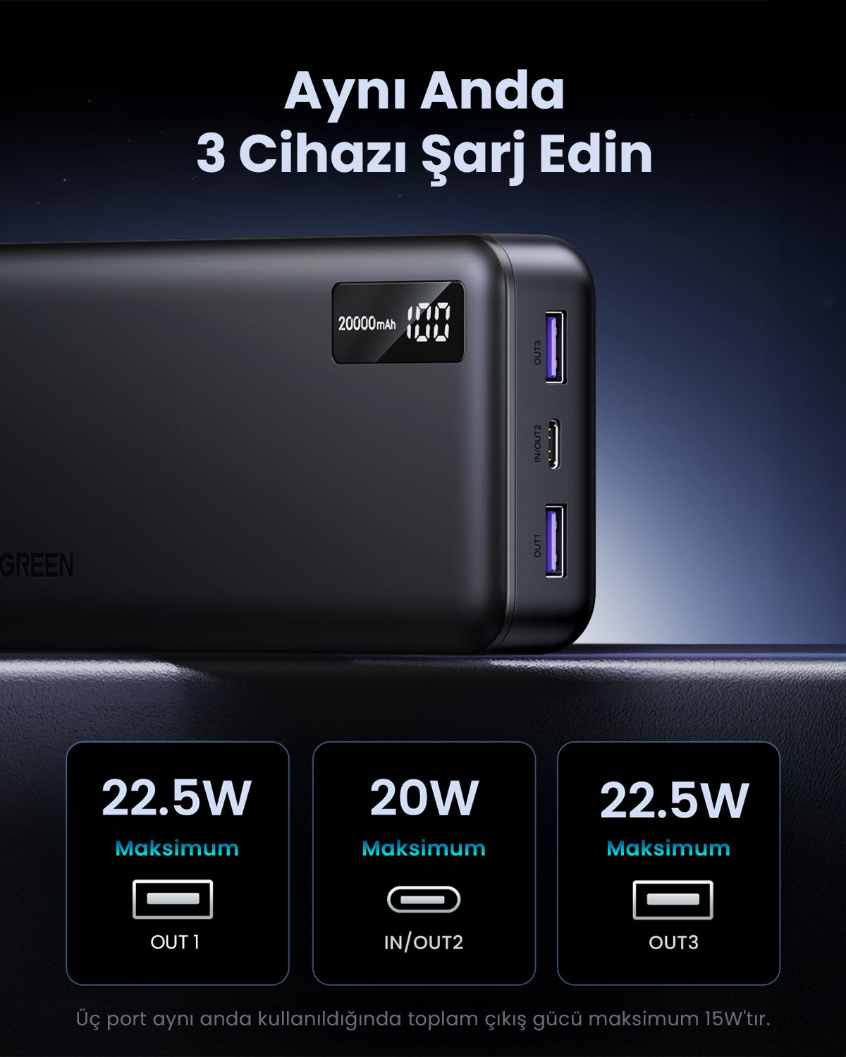 UGREEN Zapix Powerbank 20000mAh 20W – UGREEN Official Site