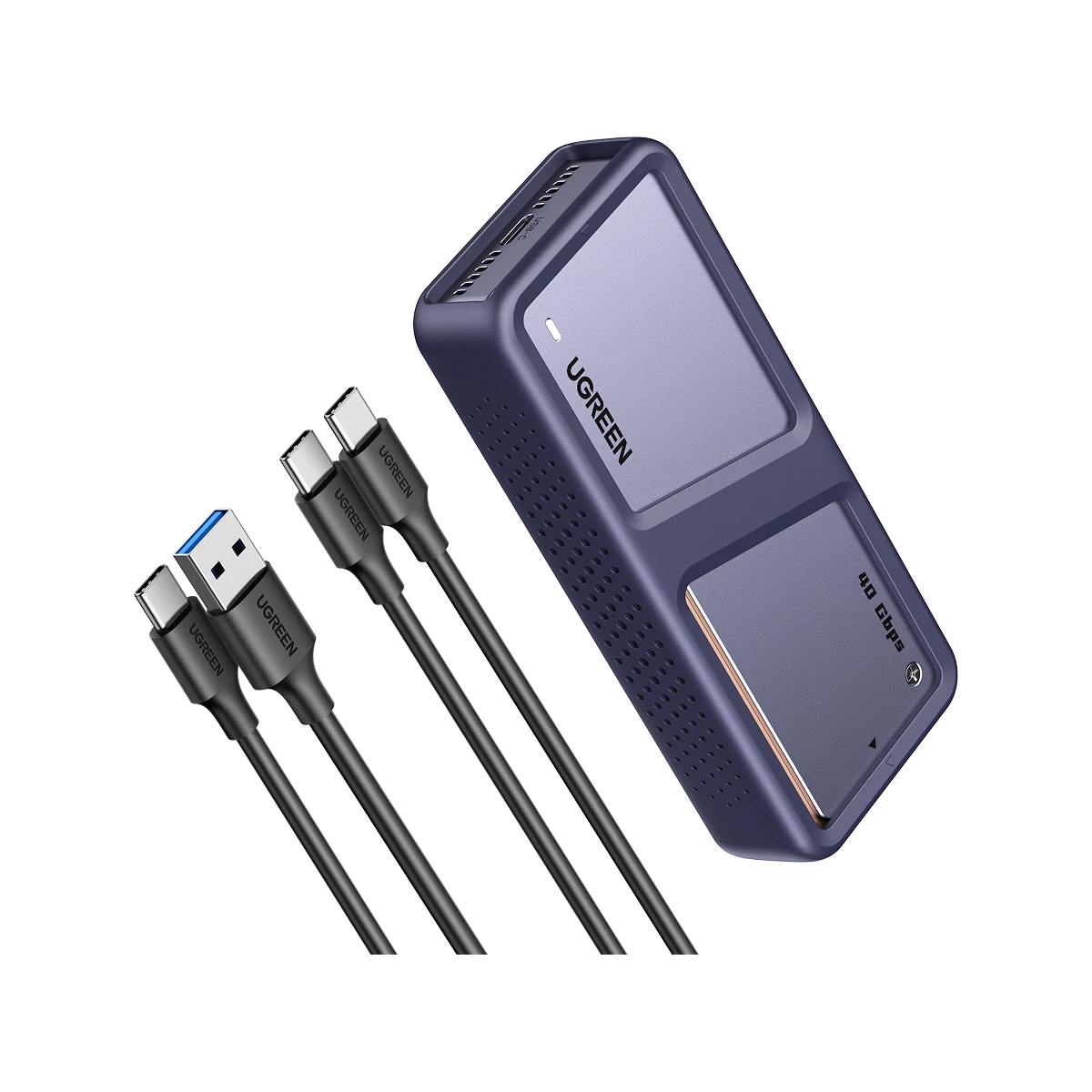 UGREEN Case SSD M.2 NVMe PCIe 40 Gbps, Enclosure Esterno Disco Rigido UASP TRIM USB 4.0