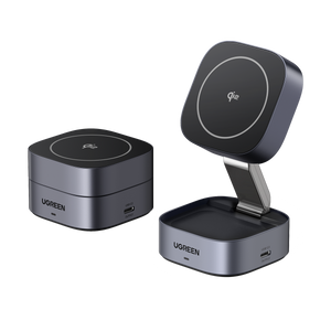 UGREEN MagFlow Qi2 15W 2-in-1 Wireless Charger
