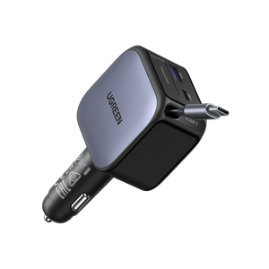 UGREEN Nexode Car Charger 60W with Retractable USB-C Cable