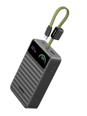 UGREEN Nexode Power Bank 20000mAh 45W with Built-in USB-C Cable Smart Display