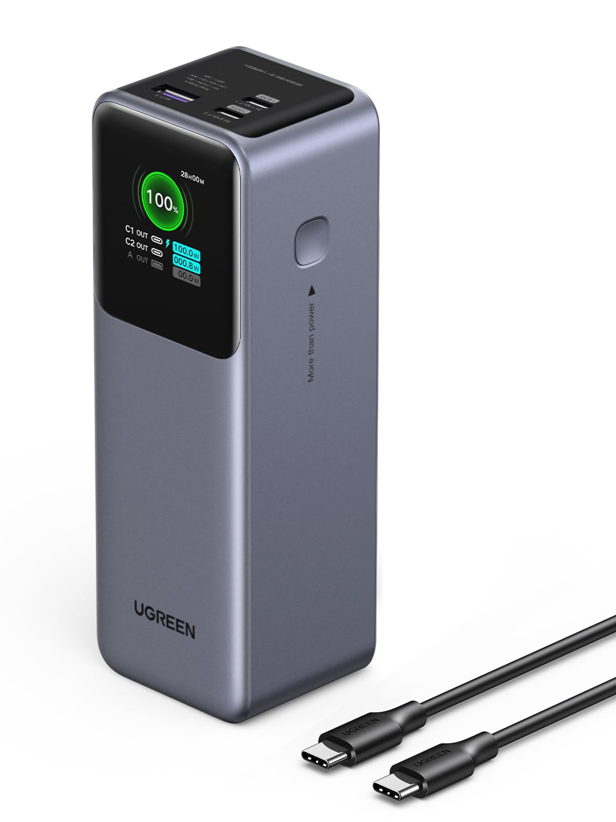UGREEN Nexode Power Bank 25000mAh 200W with Smart Digital Display