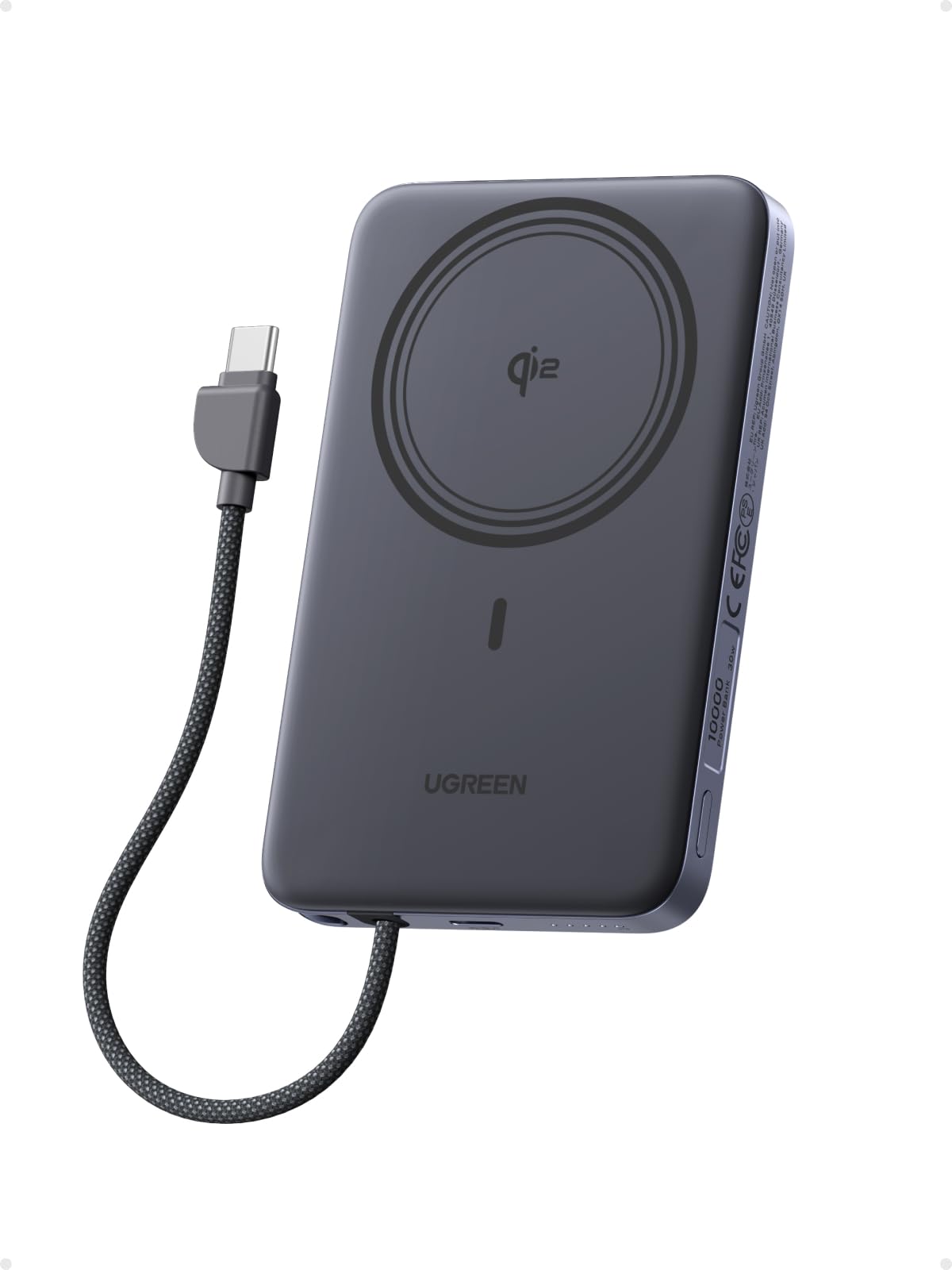 UGREEN MagFlow Air Magnetic Power Bank 10000mAh 15W Space Gray