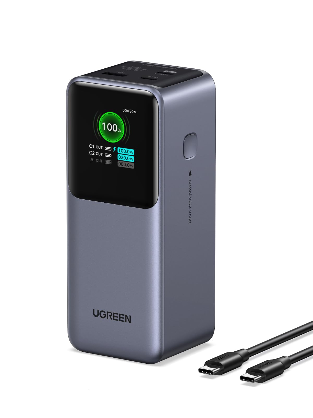 UGREEN Nexode Power Bank 20000mAh 130W with Smart Digital Display