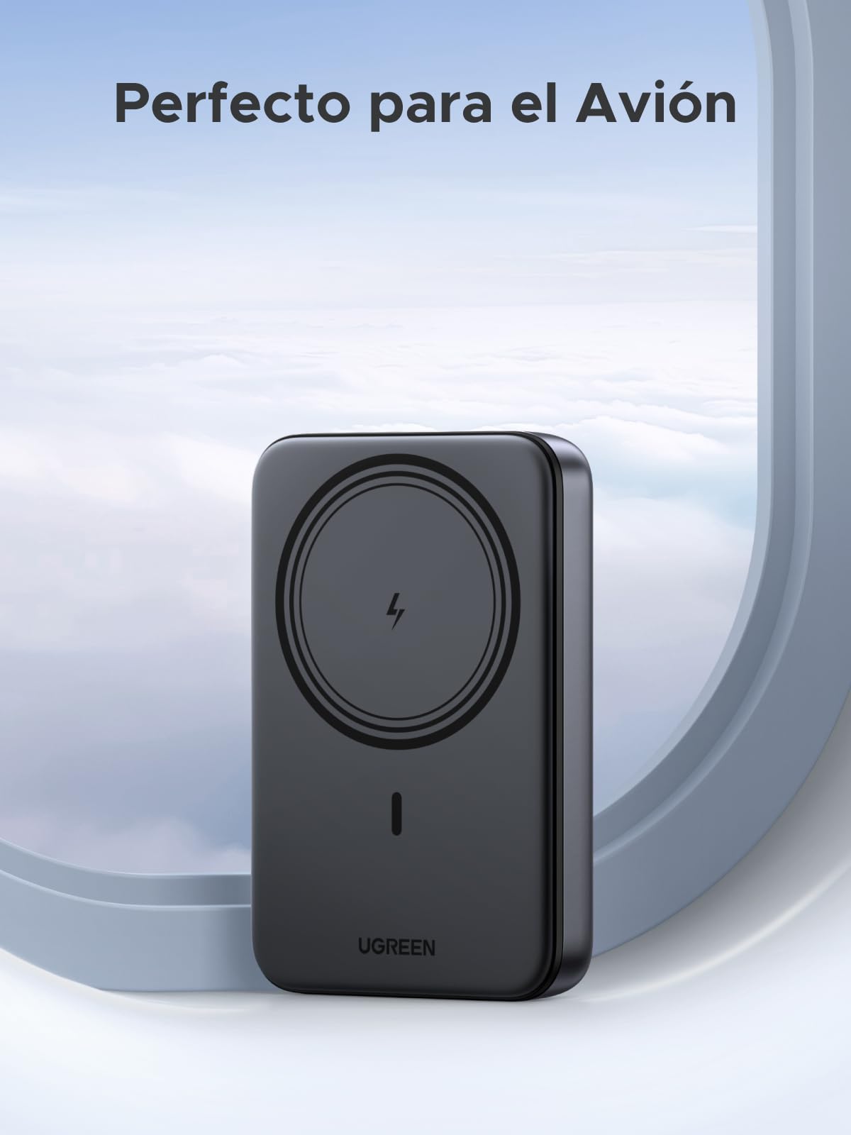 UGREEN Nexode Power Bank Inalámbrico Magnético 10000mAh con Carga Rápida USB C 20W PD