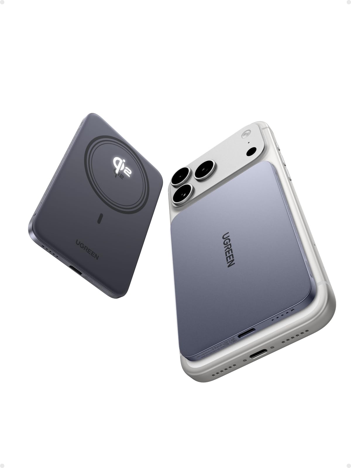 UGREEN MagFlow Air Magnetic Power Bank 5000mAh 20W Space Gray