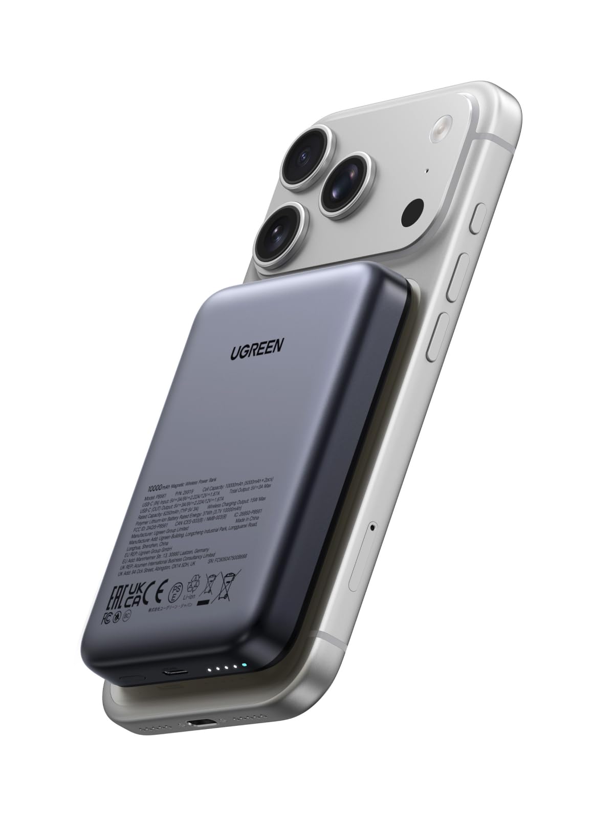 UGREEN Nexode S باور بنك مغناطيسي لاسلكي ‎10000‎ مللي أمبير ‎20‎ واط