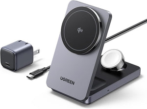 UGREEN MagFlow 3-in-1 Magnetic Wireless Charger 15W