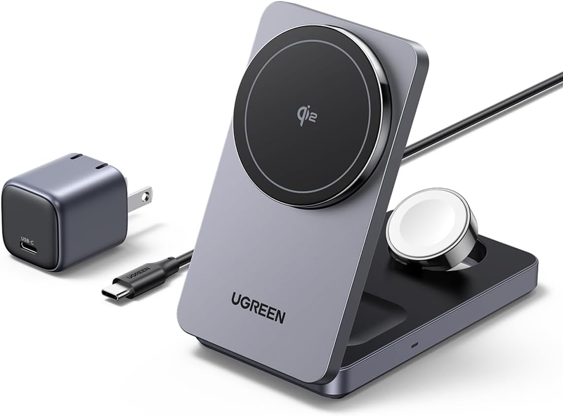 UGREEN MagFlow 3-in-1 Magnetic Wireless Charger 15W