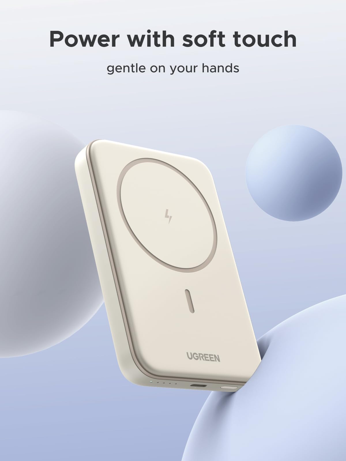 UGREEN Magnetic Power Bank
10000mAh 20W Beige