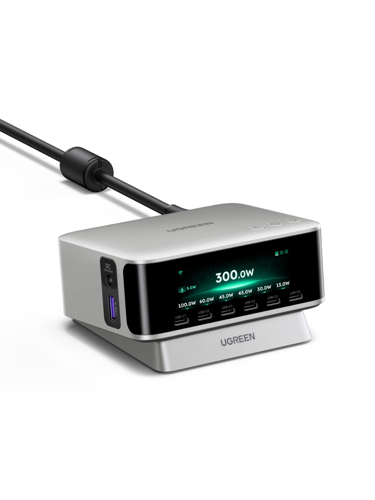 شاحن مكتبي UGREEN Nexode Pro بقوة 300 واط وتقنية GaN مزود بـ 5 منافذ