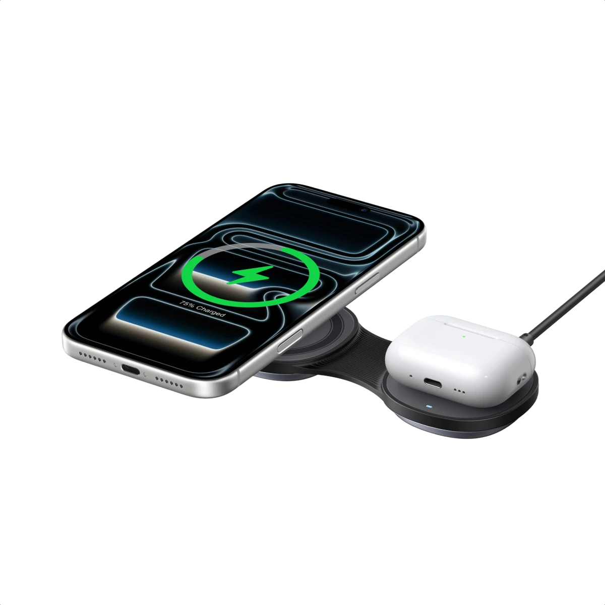 UGREEN MagFlow 2-in-1 Foldable Magnetic Wireless Charger 25W
