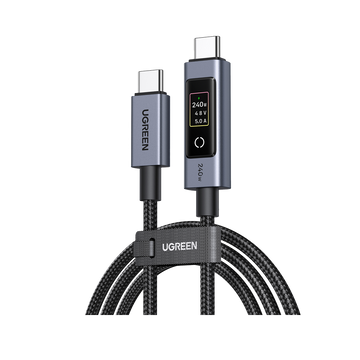 Nexode 240W USB C to USB C Cable with TFT Smart Display, 6.6FT
