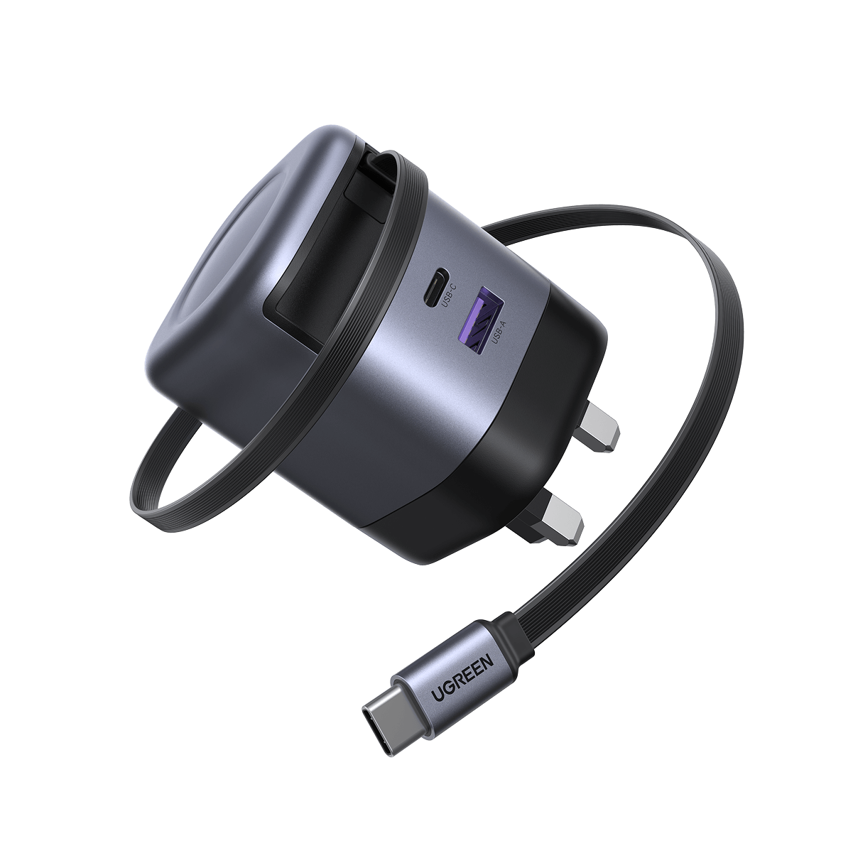 UGREEN Nexode 65W Charger with Retractable USB-C Cable