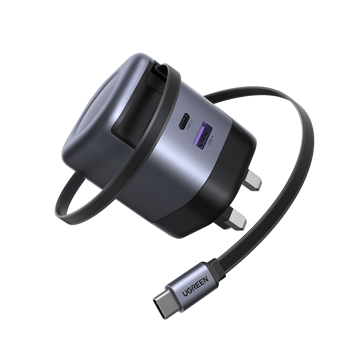 UGREEN Nexode Charger Retractable USB-C Cable 65W