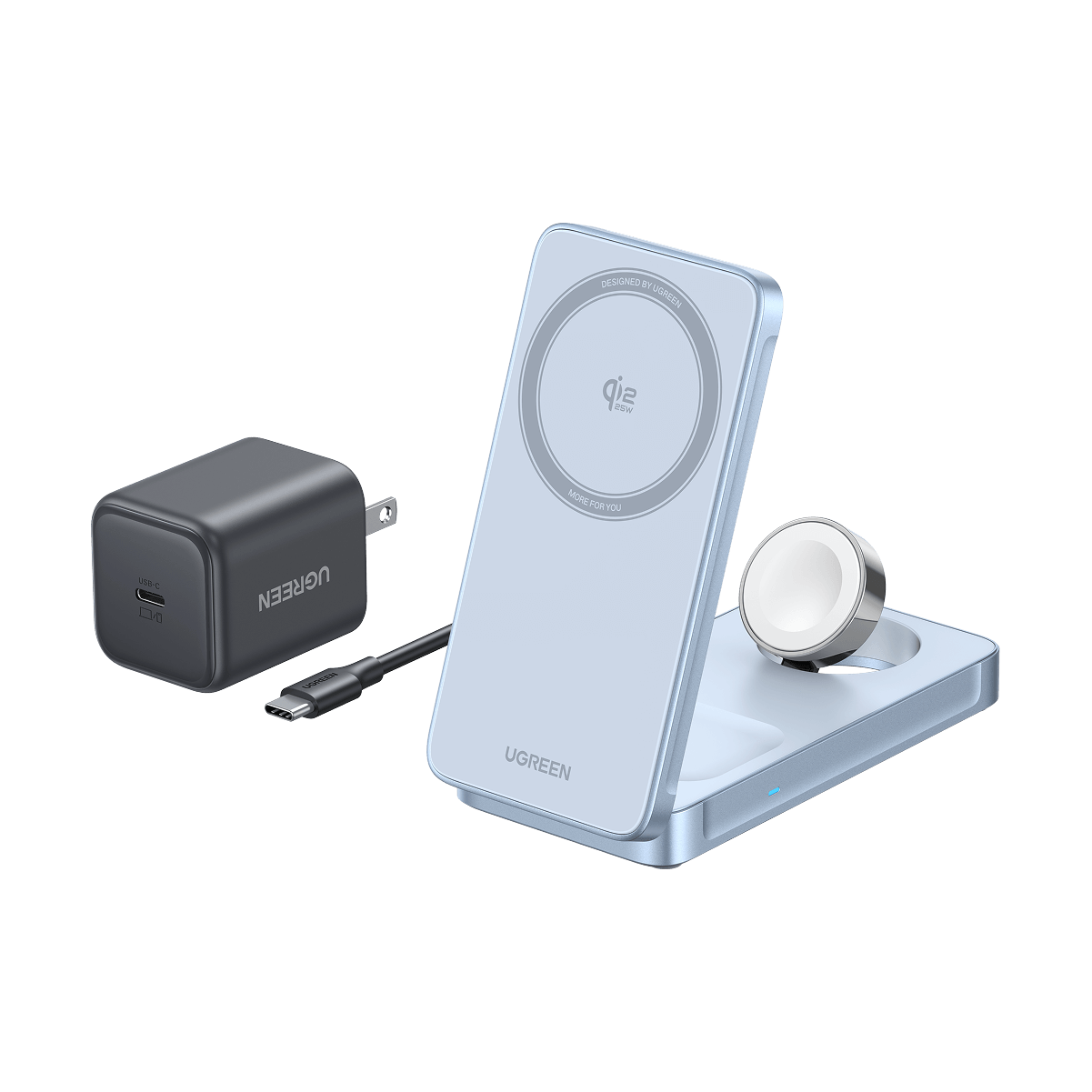 UGREEN MagFlow 3-in-1 Magnetic Wireless Charger 25W