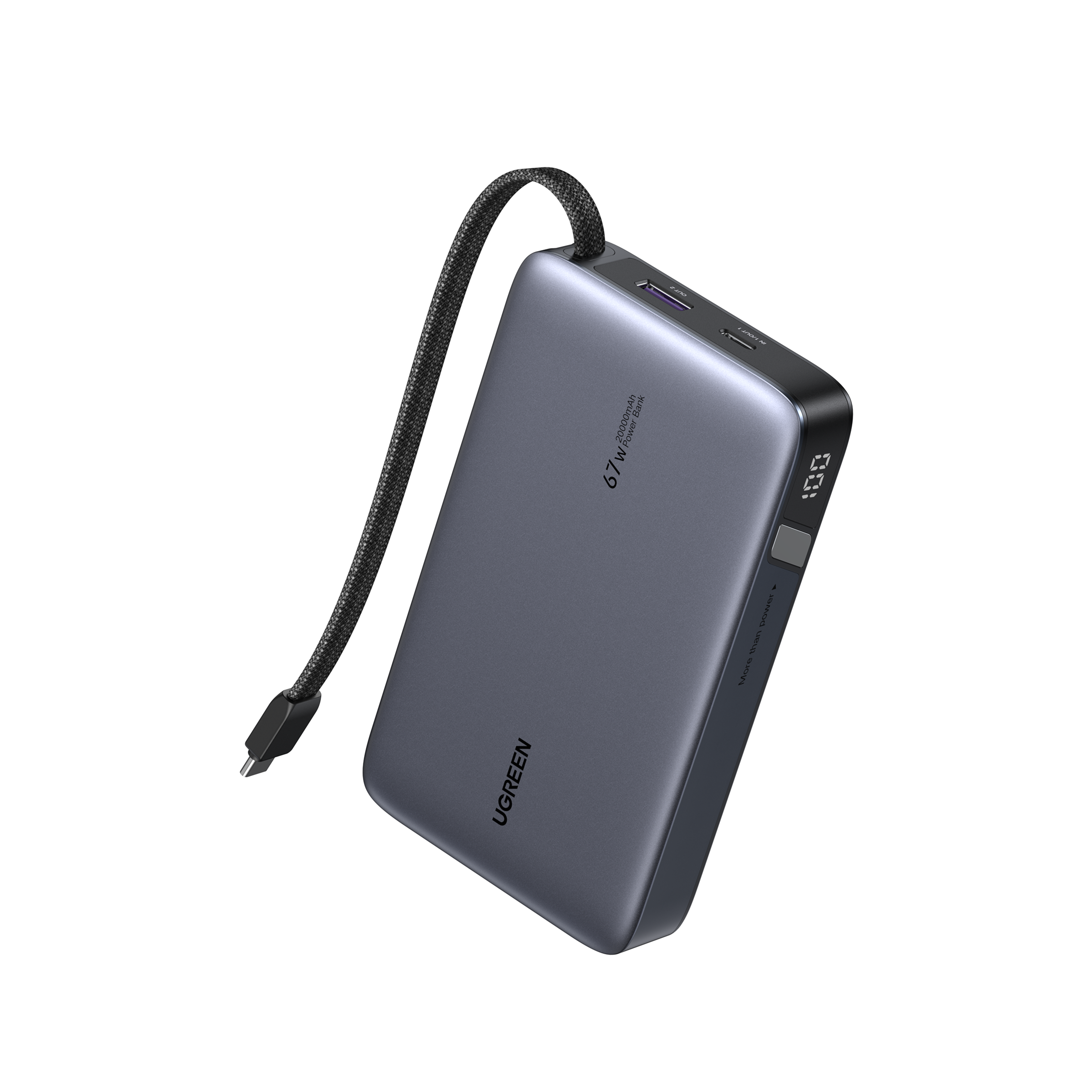 UGREEN Nexode Pin Dự Phòng 20000mAh 67W kèm Cáp USB-C Tích Hợp