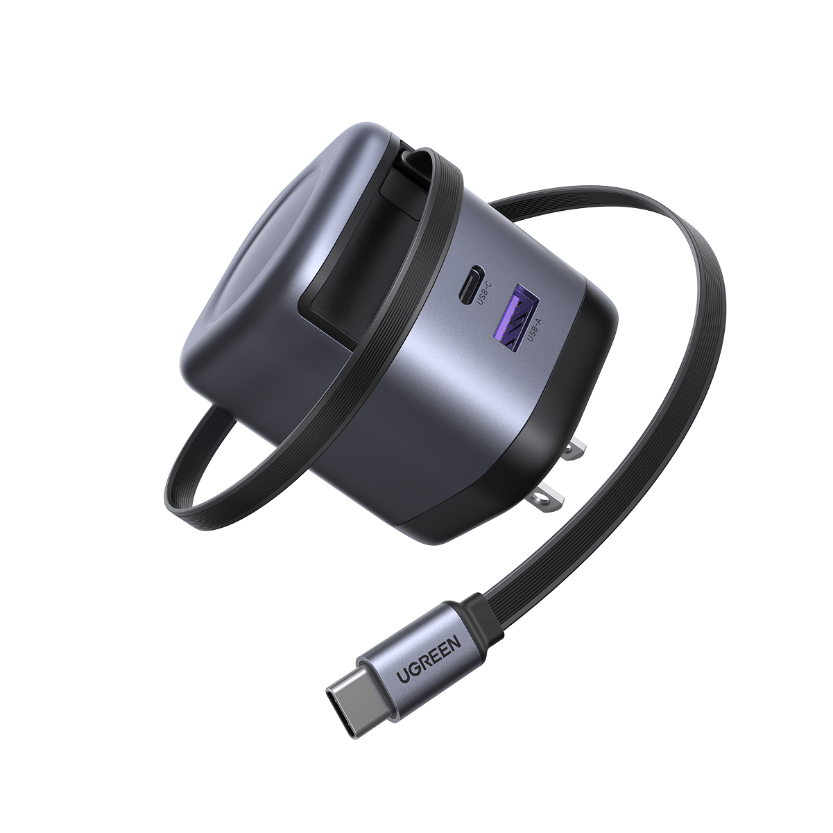 UGREEN Nexode 65W Charger with Retractable USB-C Cable