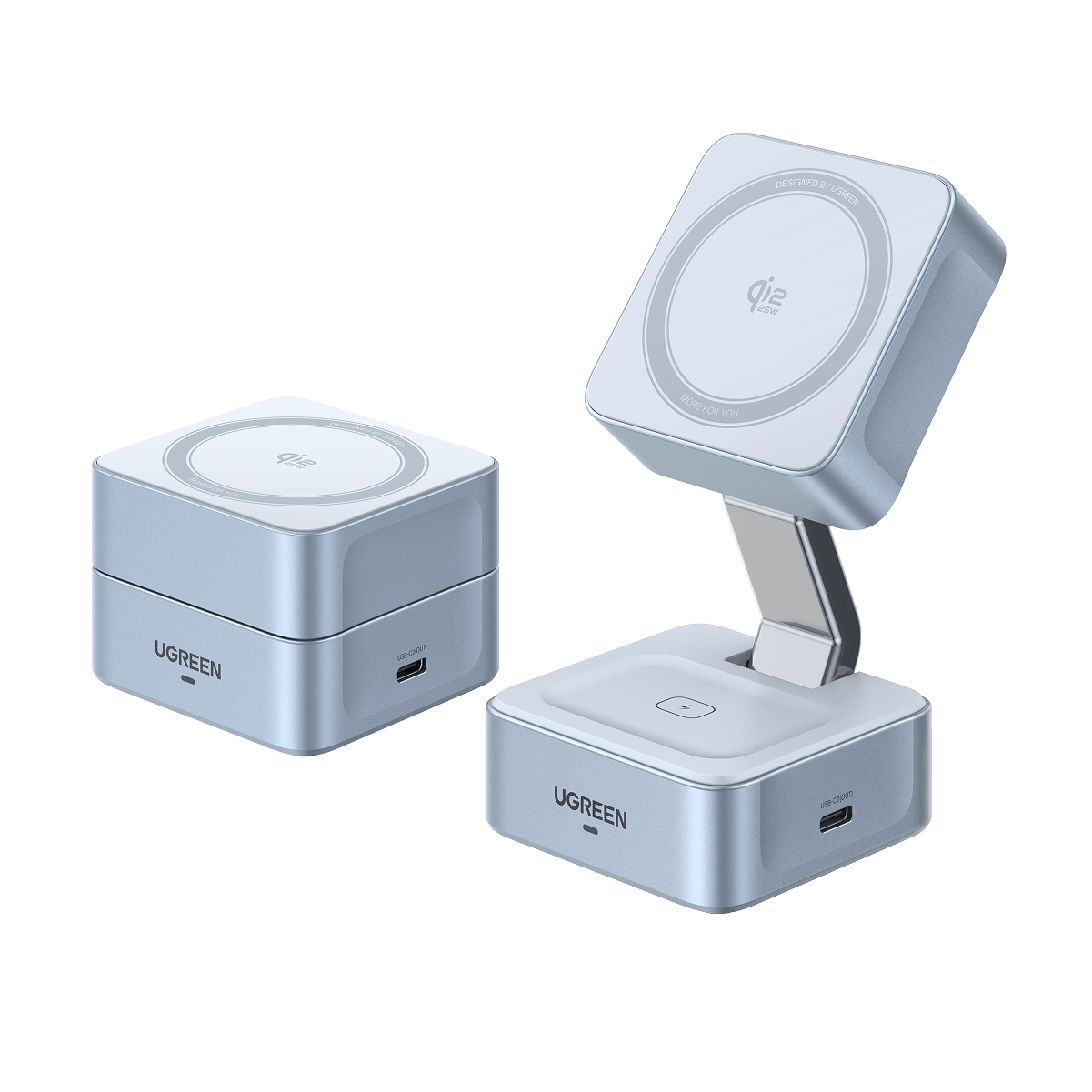 UGREEN MagFlow 2-in-1 Magnetic Wireless Charger 25W