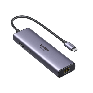 UGREEN Revodok موزع USB-C ‏7 في 1 (إيثرنت وقارئ بطاقات)