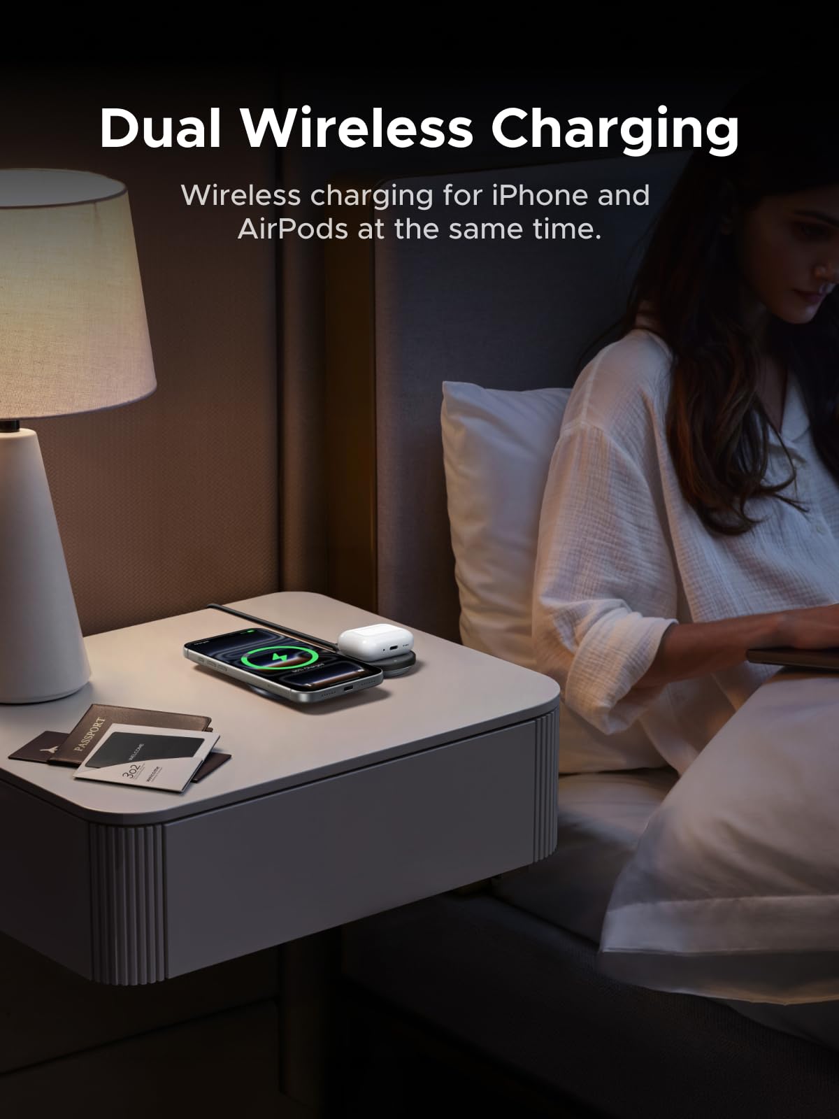 UGREEN MagFlow 2-in-1 Foldable Magnetic Wireless Charger 25W