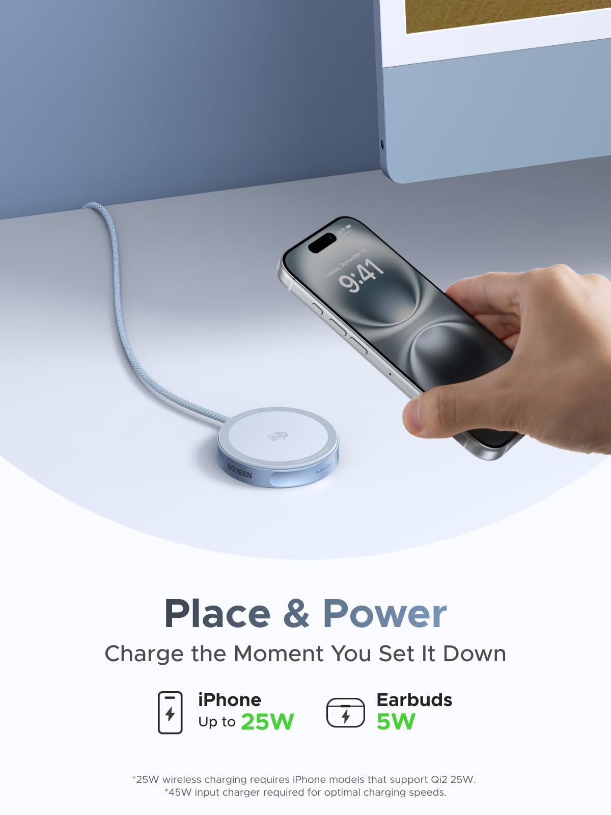 UGREEN MagFlow Magnetic Wireless Charger 25W
