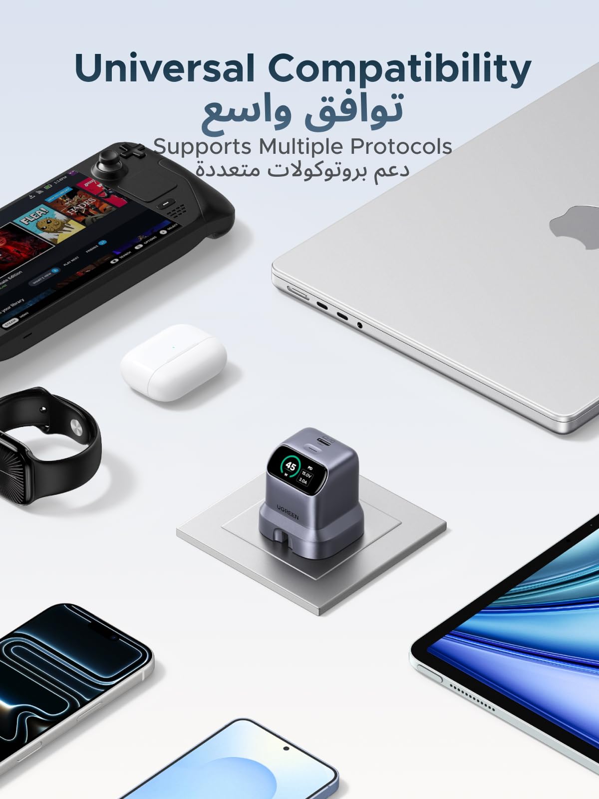 UGREEN Nexode Pro 45W USB-C Charger with Smart Display, GaN Fast Charger