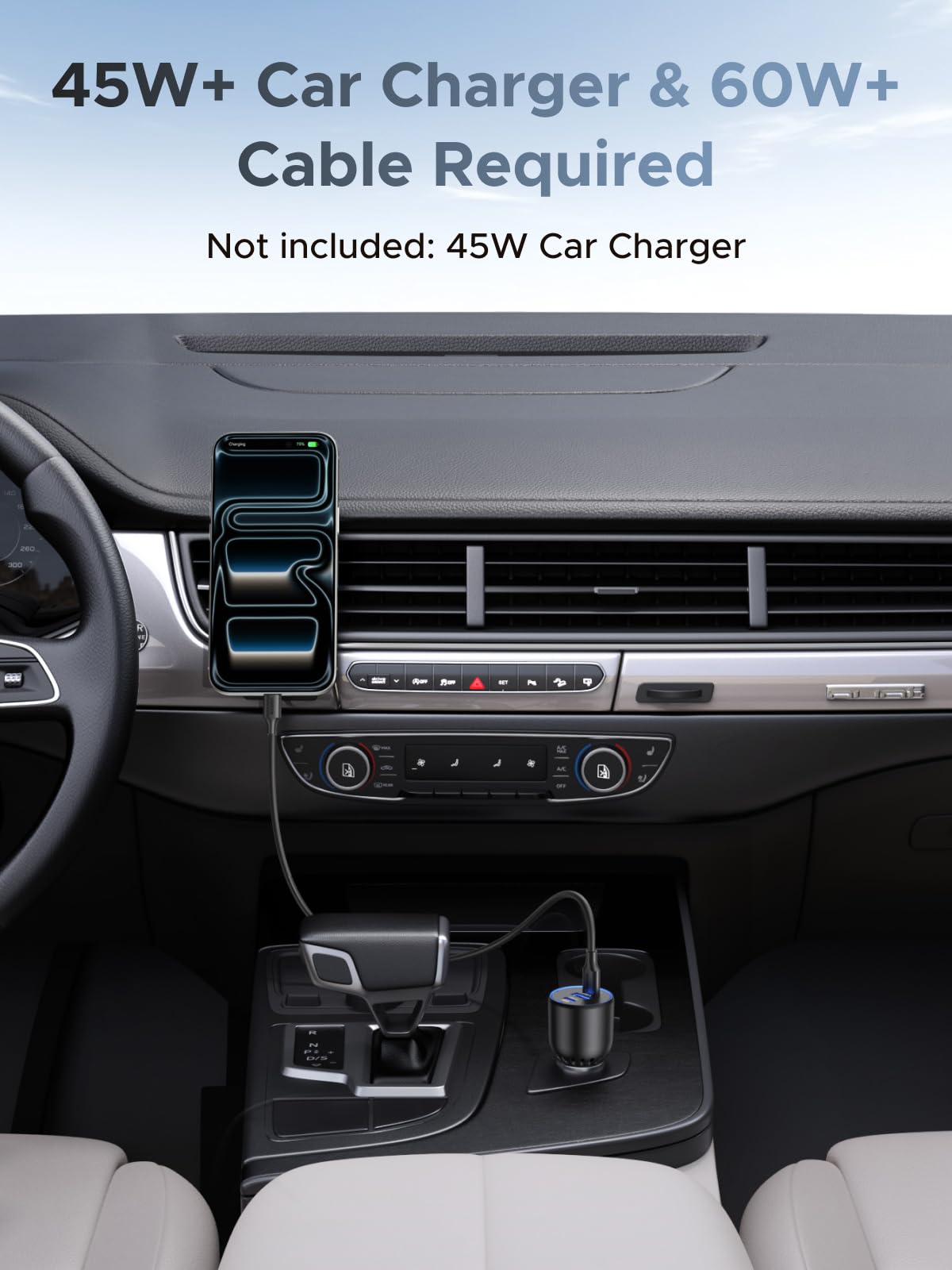 UGREEN MagFlow Magnetic Wireless Car Charger 25W (Magsafe