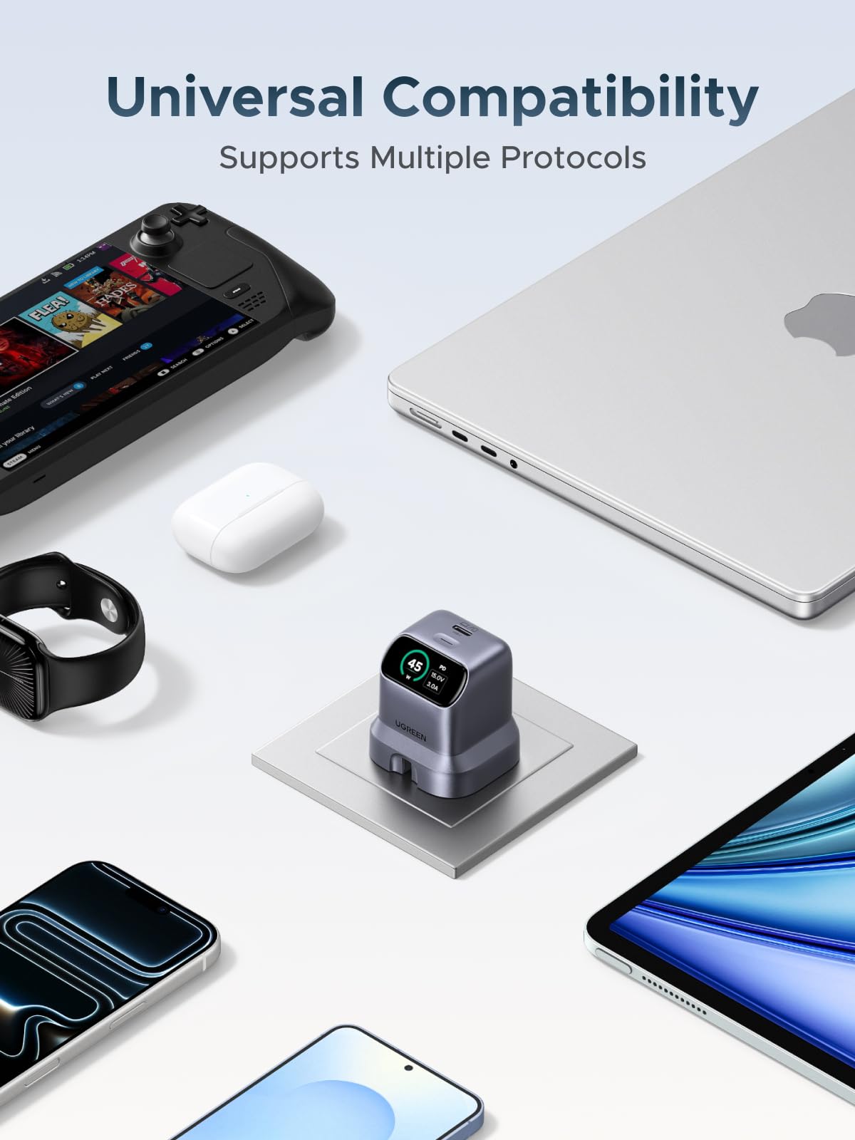 UGREEN Nexode Pro 45W USB-C Charger with Smart Display, GaN Fast Charger